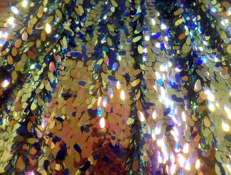 3.Iridescent Gold Tears Drop Sequins